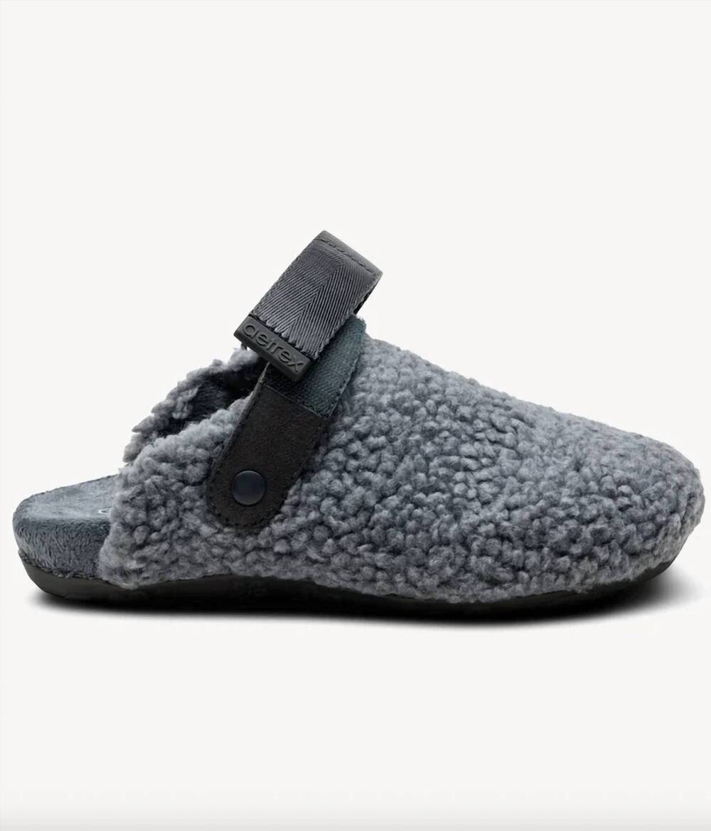 NEW AETREX women's millie arch support slipper in charcoal